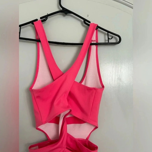 Free people movement Back it Up- Onesie Jumpsuit Dragonfruit size small NWOT - Picture 6 of 10